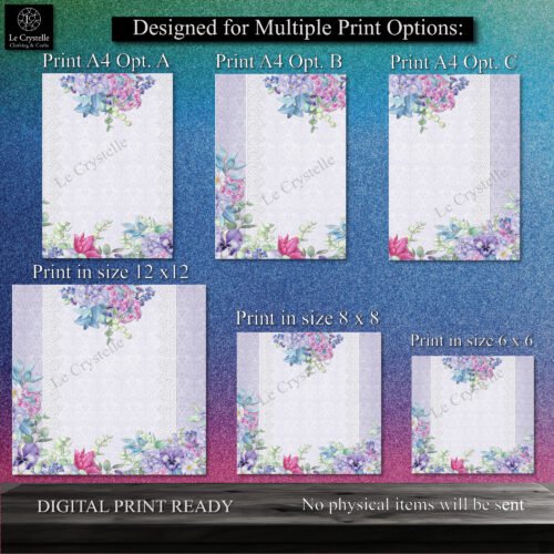 Mermaid Elegance Digital Paper 6 Pk set 3 - Image 2