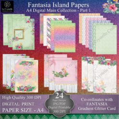 A4 Fantasia Island Digital Paper Collection Part 1