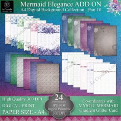A4 Mermaid Elegance Digital ADD ON Background Collection Part 10