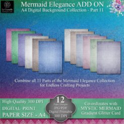 A4 Mermaid Elegance Digital ADD ON Background Collection Part 11