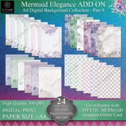 A4 Mermaid Elegance Digital ADD ON Background Collection Part 9