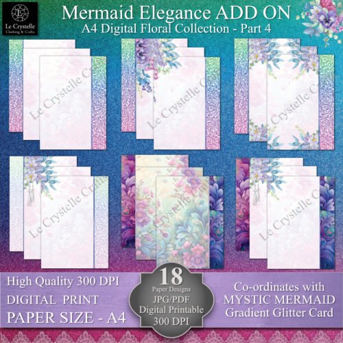 A4 Mermaid Elegance Digital ADD ON Floral Collection Part 4