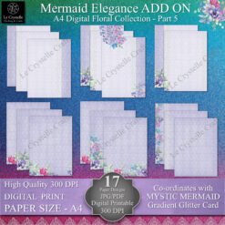 A4 Mermaid Elegance Digital ADD ON Floral Collection Part 5