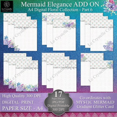 A4 Mermaid Elegance Digital ADD ON Floral Collection Part 6