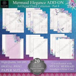 A4 Mermaid Elegance Digital ADD ON Floral Collection Part 8