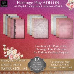 A4 Sunset Flamingo Play Dal ADD ON Background Collection Part 9