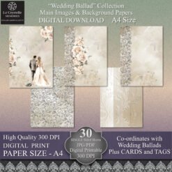 Wedding Ballad digital a4 paper Collection