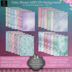 A4 Fairy Dreams Digital Paper ADD ON Background Collection Part 7