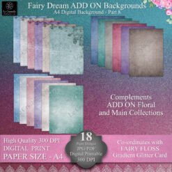 A4 Fairy Dreams Digital Paper ADD ON Background Collection Part 8