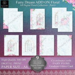 A4 Fairy Dreams Digital Paper ADD ON Floral Collection Part 6