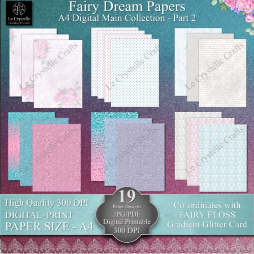 A4 fairy dream digital paper part 2