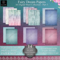 A4 fairy dreams digital paper part 3