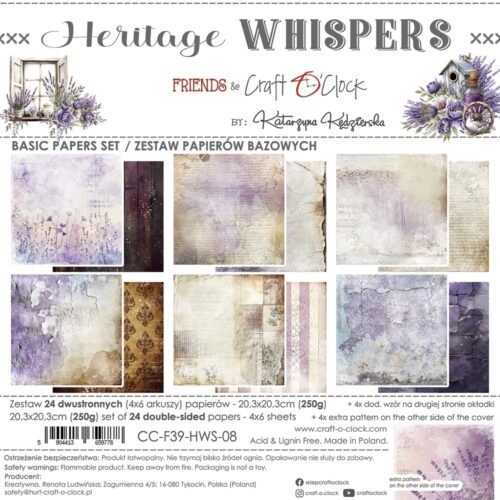 Heritage Whispers 8x8 Background Papers