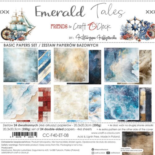 Emerald Tales 8x8 Background Papers