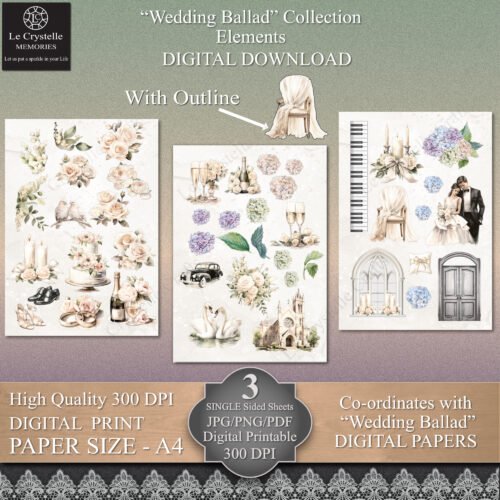 Wedding Ballad Cards Tags & Elements - Image 8