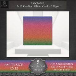 Fantasia Gradient Glitter Card Pack - 5 Pk