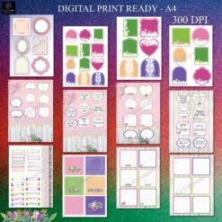 Digital Fantasia Island Envelopes, Tags and Embellishment Collection