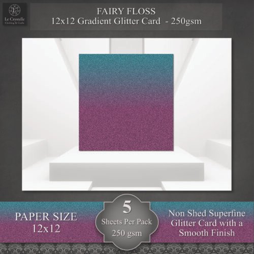 Fairy Floss Gradient Glitter Card Pack
