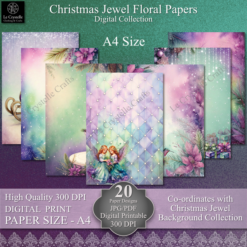 Digital Paper - Christmas Jewel Collection - A4