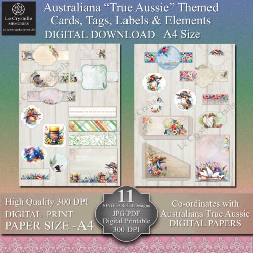 True Aussie Cards Tags & Elements - Image 4