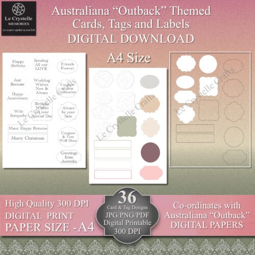 Australian Outback Cards Tags & Elements - Image 4
