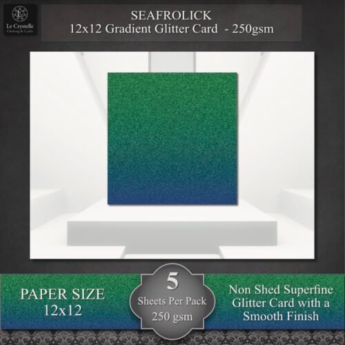 Seafrolick Gradient Glitter Card Pack - 5 Pk