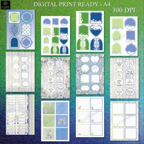Digital Seafrolick Charm Envelopes, Tags and Embellishment Collection