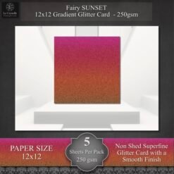 Fairy Sunset Gradient Glitter Card Pack - 5 Pk