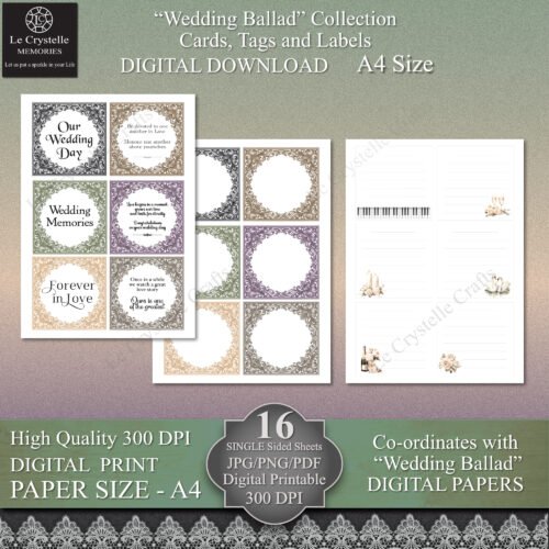 Wedding Ballad Cards Tags & Elements - Image 4