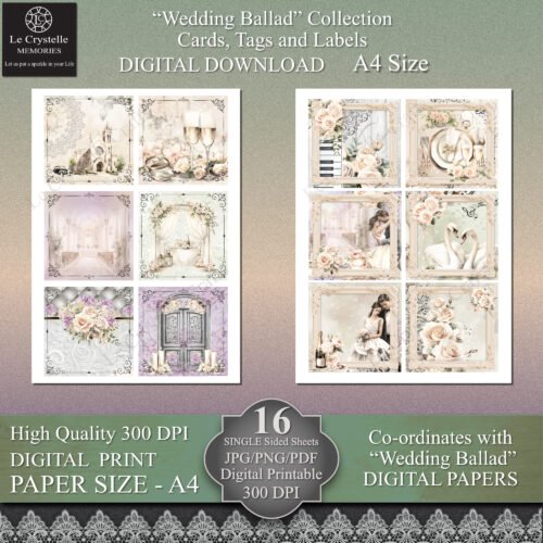 Wedding Ballad Cards Tags & Elements - Image 5