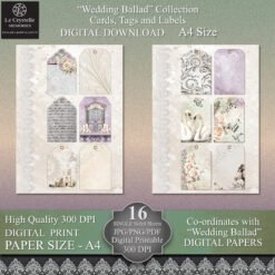 Wedding Ballad Cards Tags & Elements
