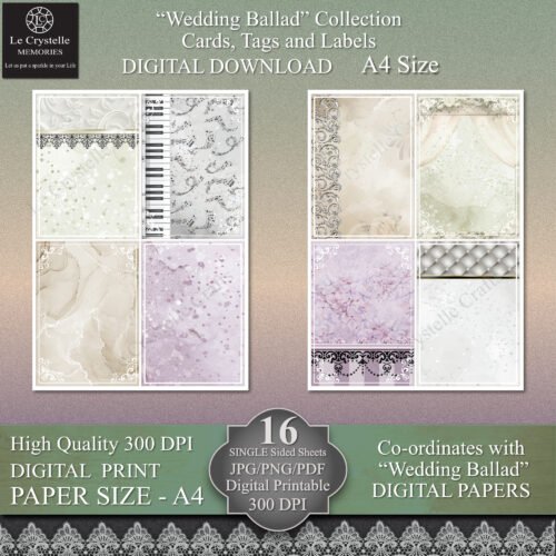 Wedding Ballad Cards Tags & Elements - Image 3