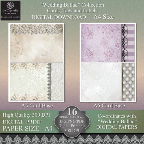 Wedding Ballad Cards Tags & Elements - Image 2